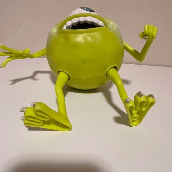 Disneu Hasbro 2001 Monsters Inc Mike Wazowski 8" Talking Figure Green Vintage - Picture 7 of 7
